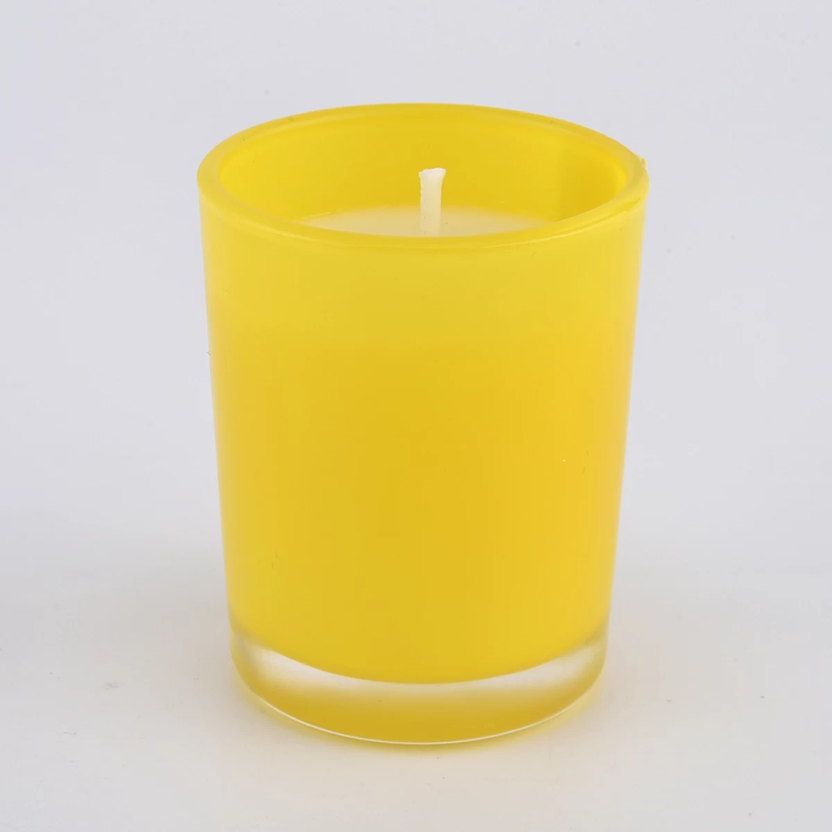 transparent colored glass candle vessels 8 oz