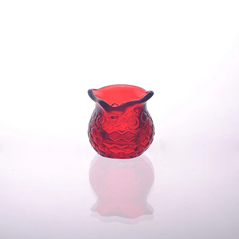 New Arrival Hand Made Personalized Glass Candle Holder With Relief/Embossment