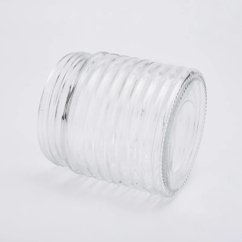 wholesale glass candle jar with metal lid