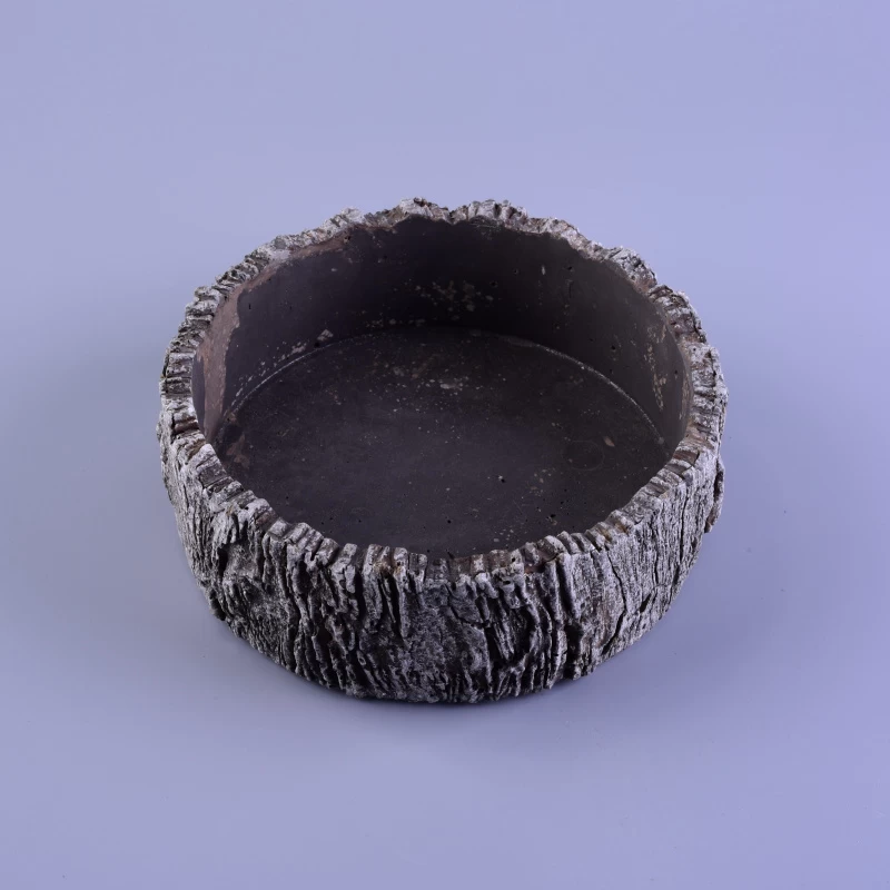 Oval cement candle holder China supplier