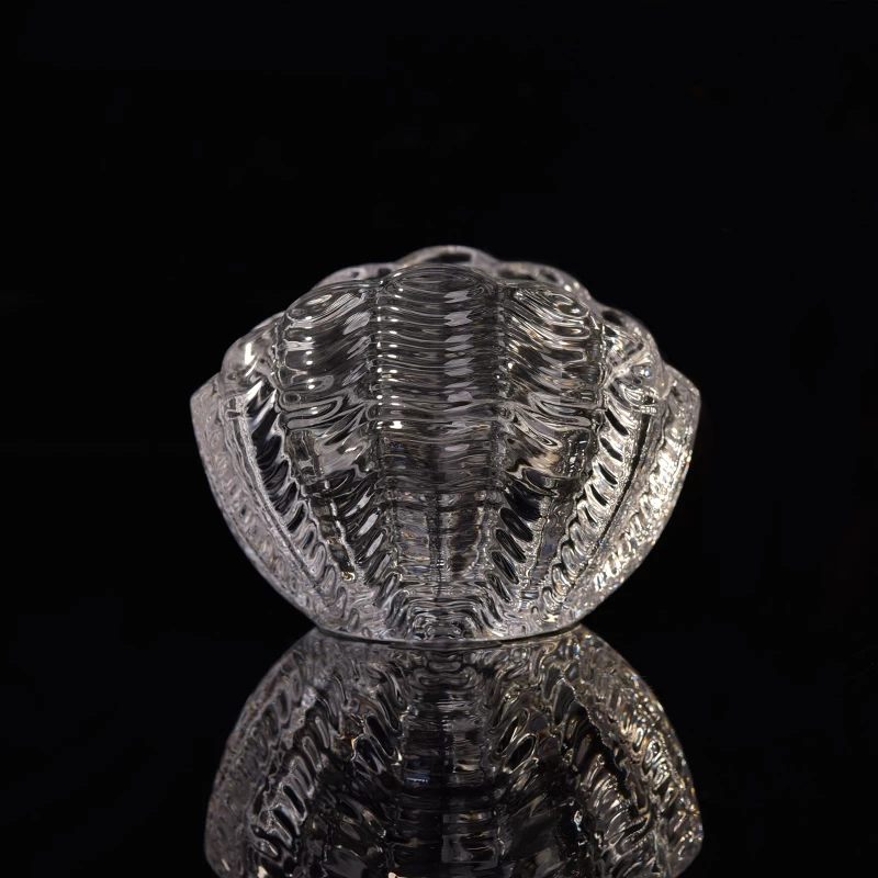 transparent shell design home decor new heavy glass candle jar