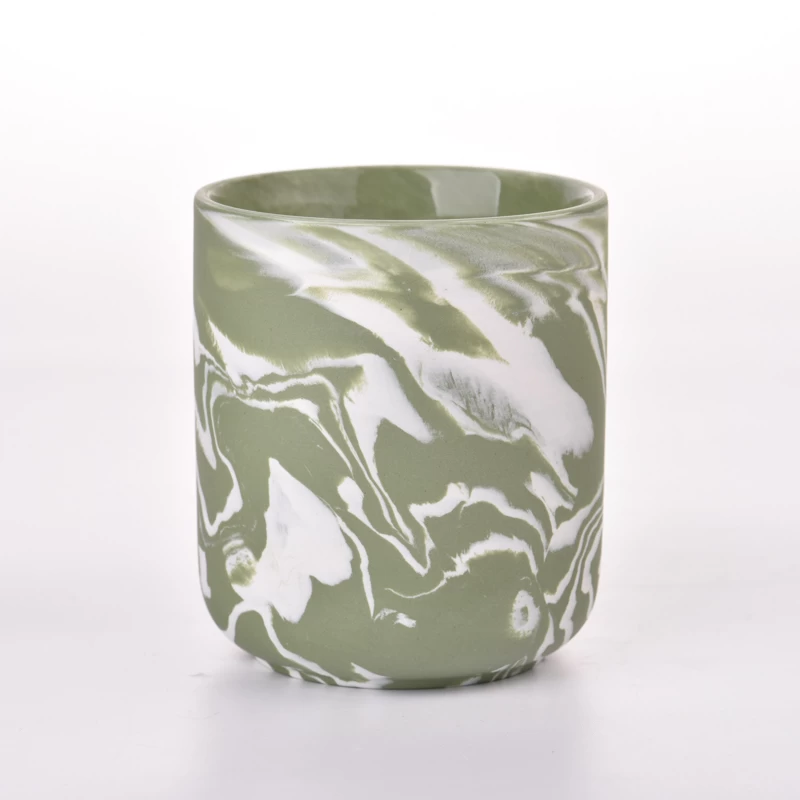 custom ceramic candle vessels round ceramic candle container supplier