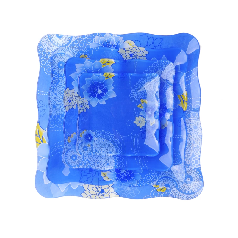 Blue Decal Printing Glass Plate