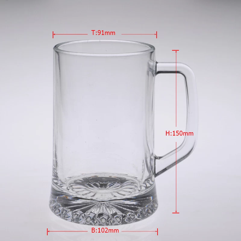 big volume glass beer mug
