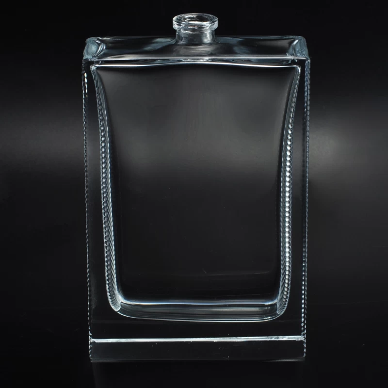 Classic Simple Square Shaped Glass Perfume Bottle 