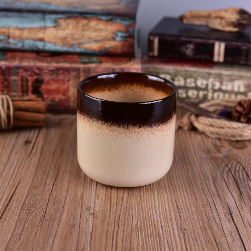 Ombre transmutation ceramic candle jar