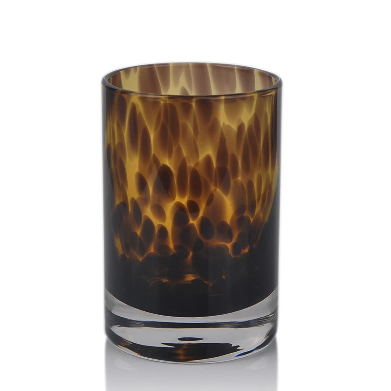 cased glass candle holder