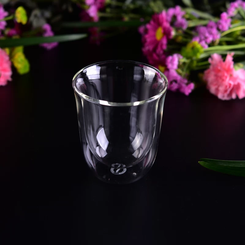 fl 9oz 250ml Heat Insulated Borosilicate Double Wall Drinking Glass