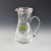 Decaled glass water jug