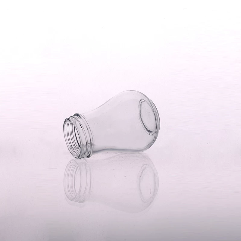 Ellipse shaped glass jar with lid for canning
