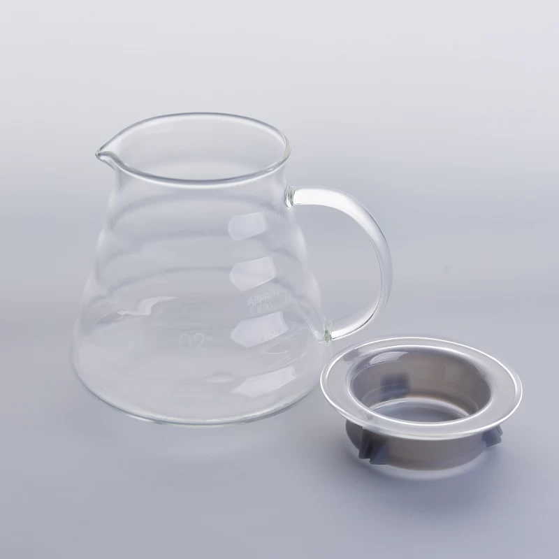 Heat resistant borosilicate glass pot for coffee water