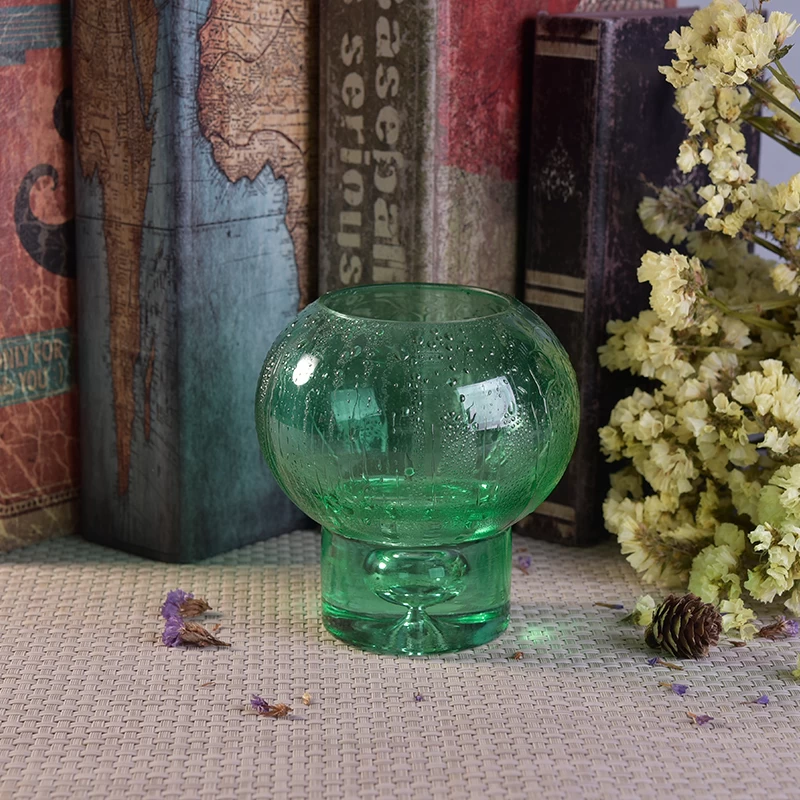 Green candle holder for wedding decoration