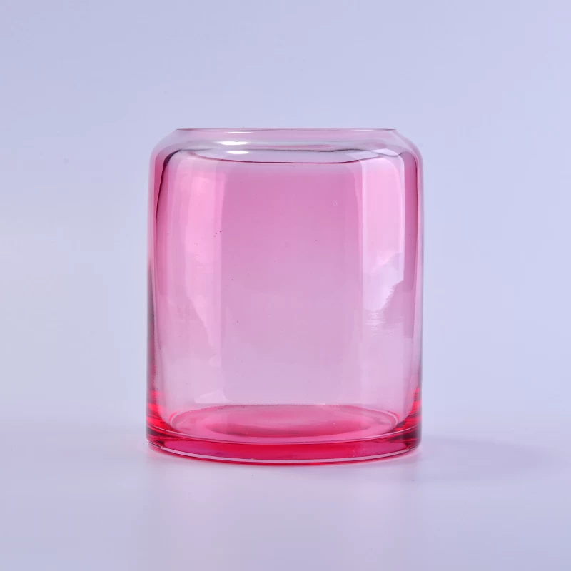 Color Sprayed Glass Candle Jars Used for Wedding Decoration with Low MOQ