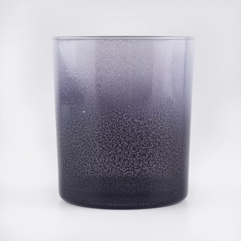crackle glass candle jar