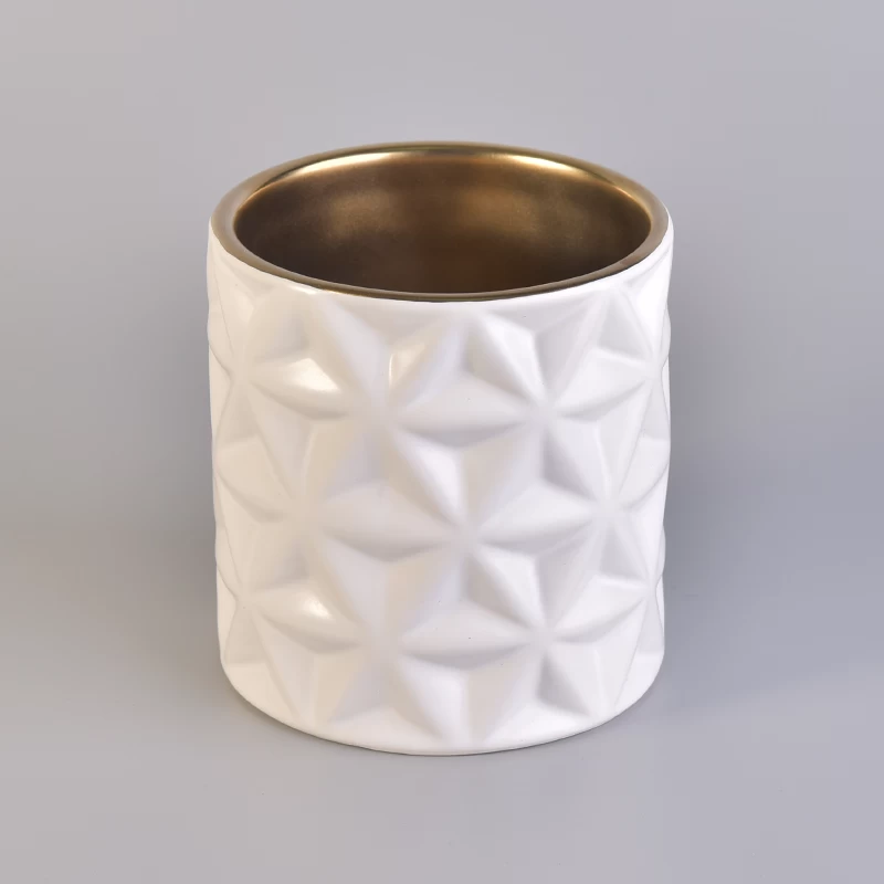 Luxury white ceramic candle holders