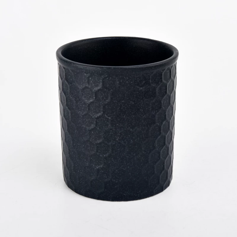 home decor 10oz pattern ceramic candle jar