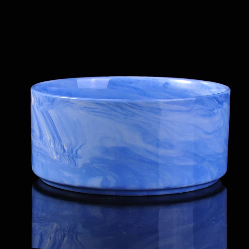 Cospla Colorful Sky blue Marble Hand Made Candle Holder