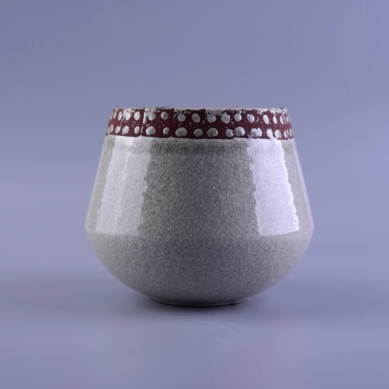 Home decor round large china porcelain ceramic holder 