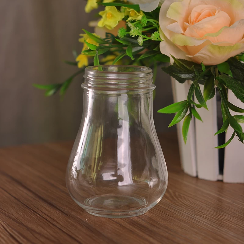 bulb glass candle jar