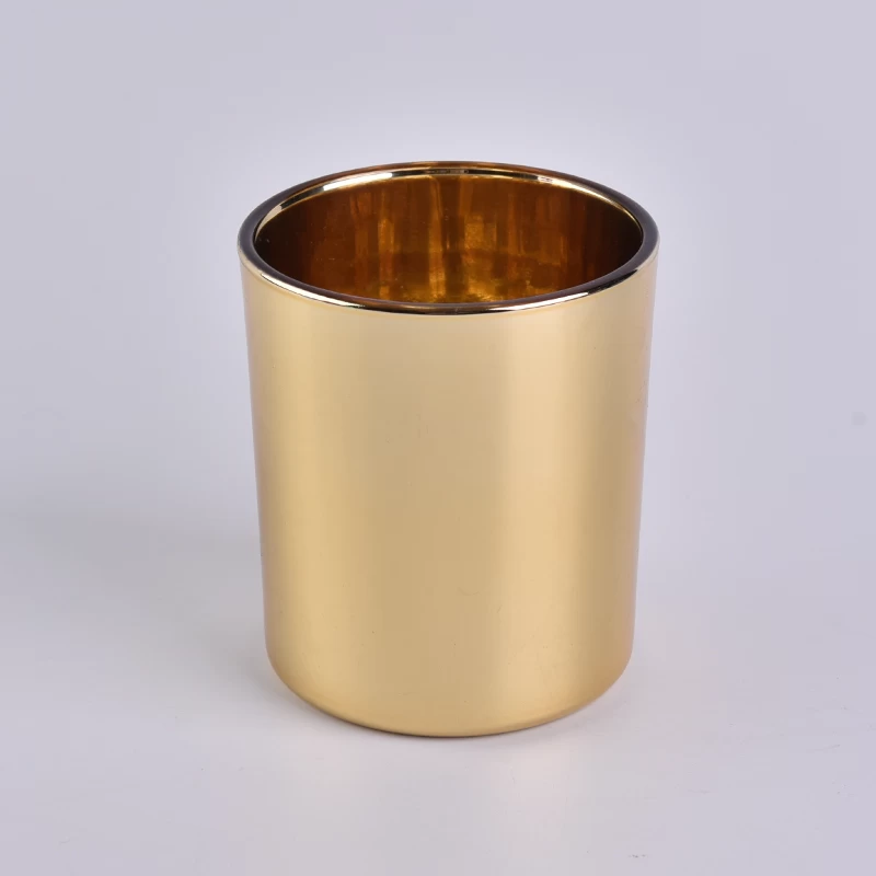 Electrophoresis gold glass candle jar