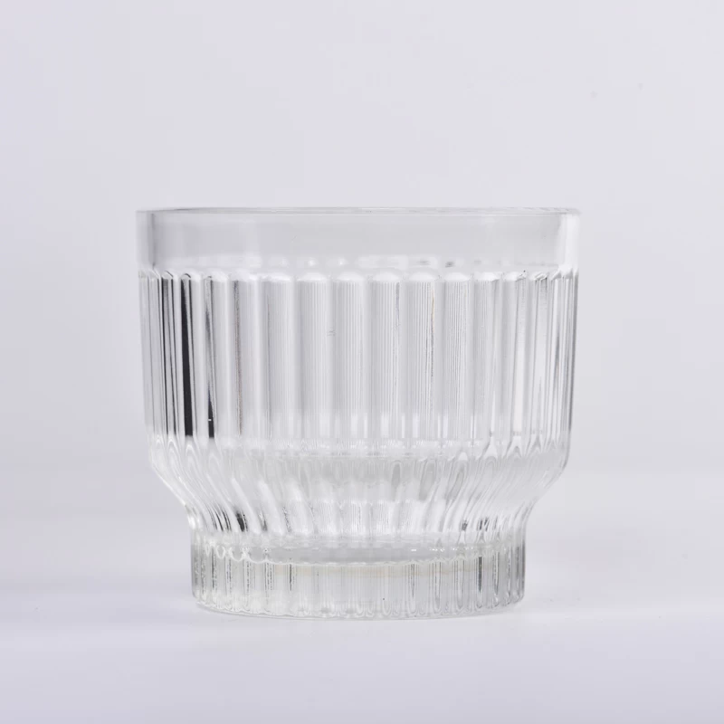 400ml clear glass candle vessels empty jars supplier