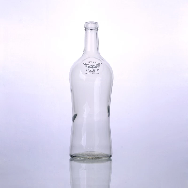 large glass whisky bottle