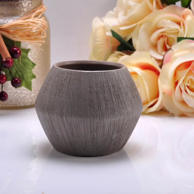 2017 new product vintage ceramic candle jar