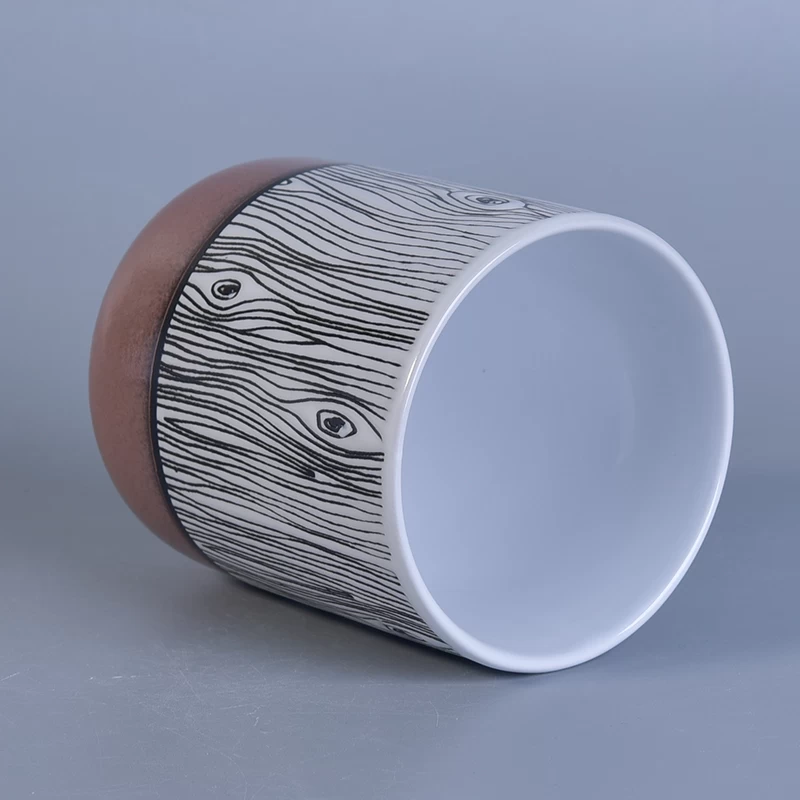 Unique design hand painted ceramic candle holder