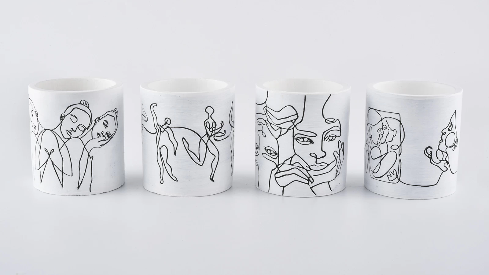 concrete candle jars series from Sunny