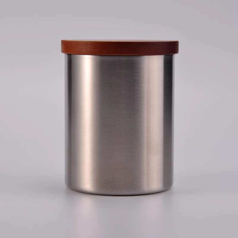 High quality double wall stainless steel candle jars with lids