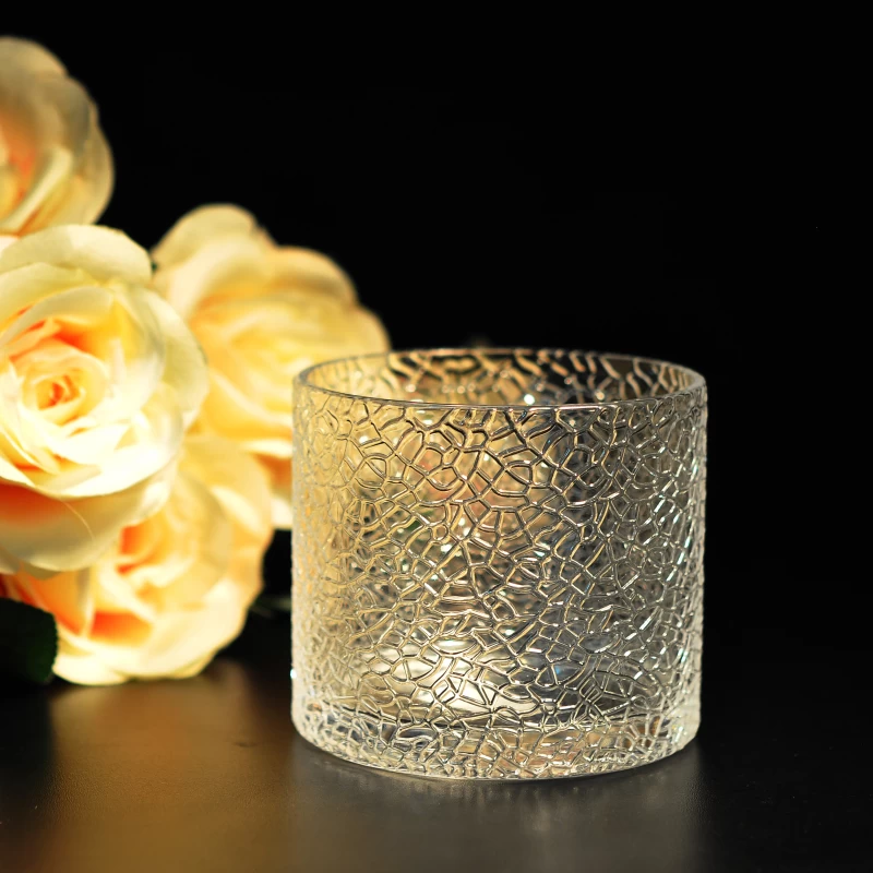 Nets Pattern Clear Glass Candle Sticker