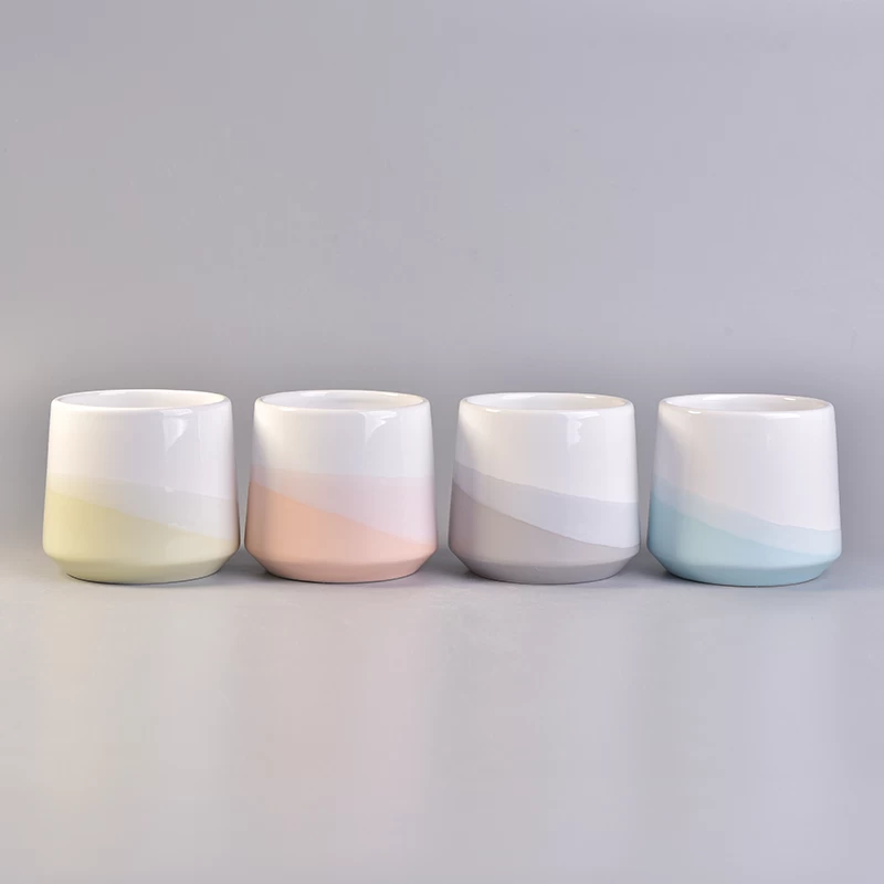 Luxury glazed 11oz filling ceramic candle container