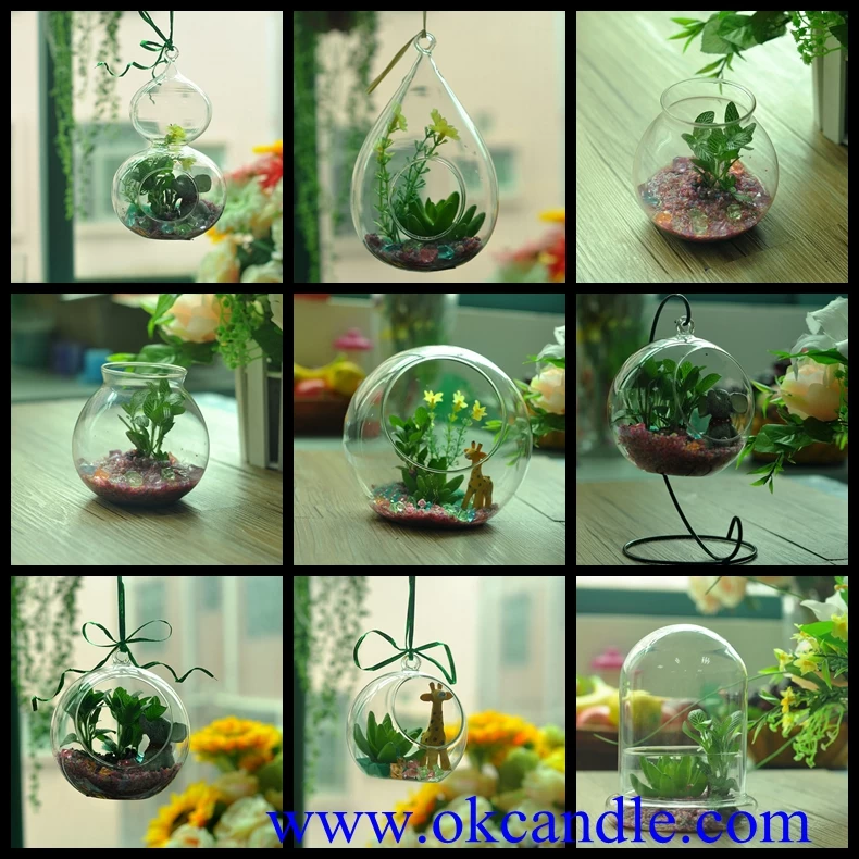 hanging glass planter