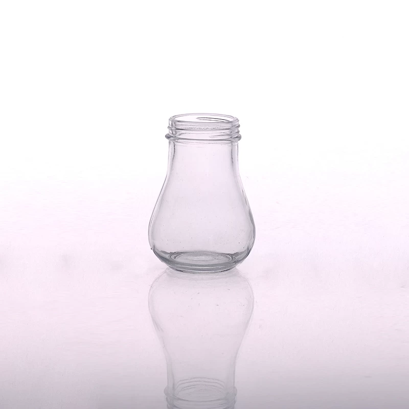 bulb shape glass candle jar