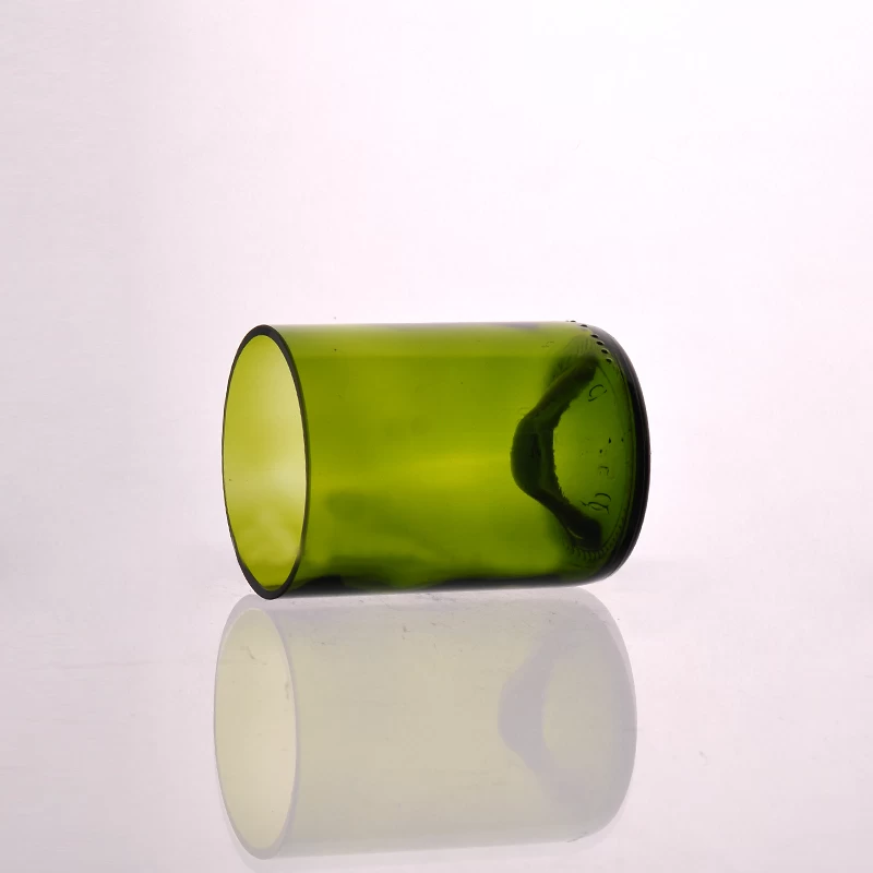 green glass jar for candle