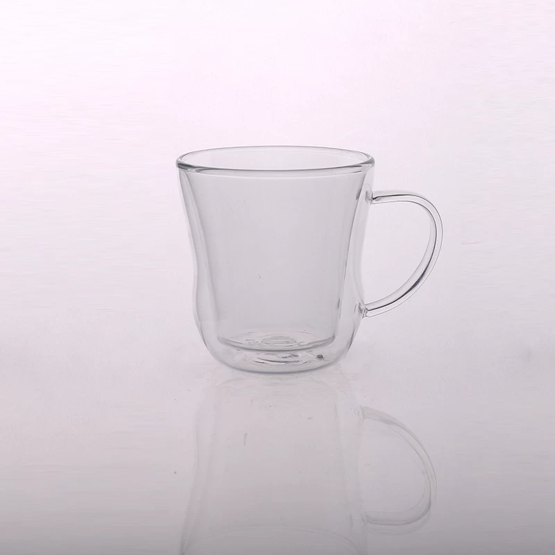 hot sale clear double wall coffee mug glass 