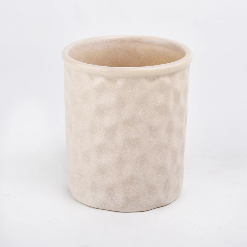 ceramic candle jars with decorative 12oz Porcelain jar wholesales