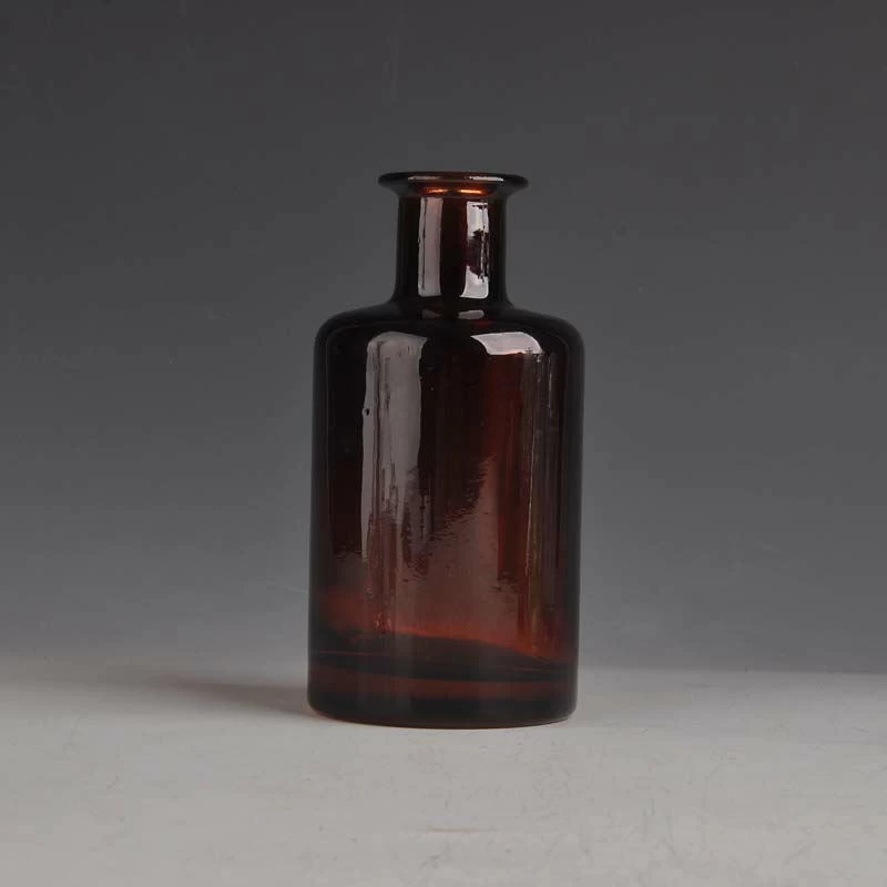 Brown glass essential oil bottle