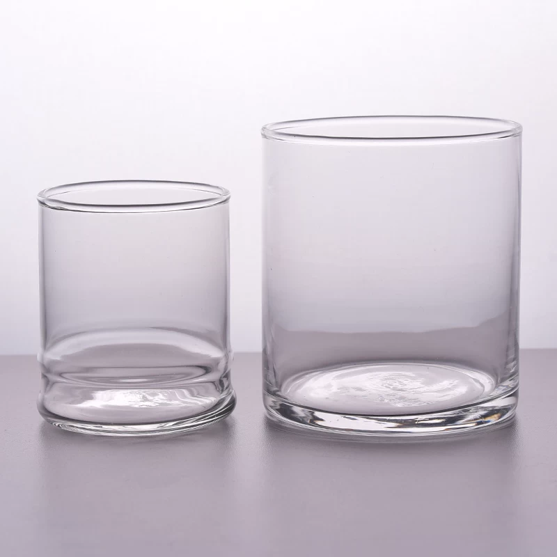 clear round straight glass candle holders from Sunny Glassware