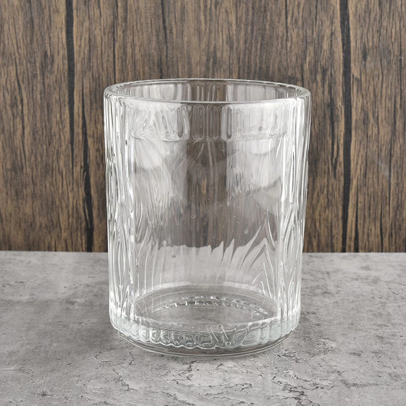 New large capacity glass candle jars empty glass vessels wholesale