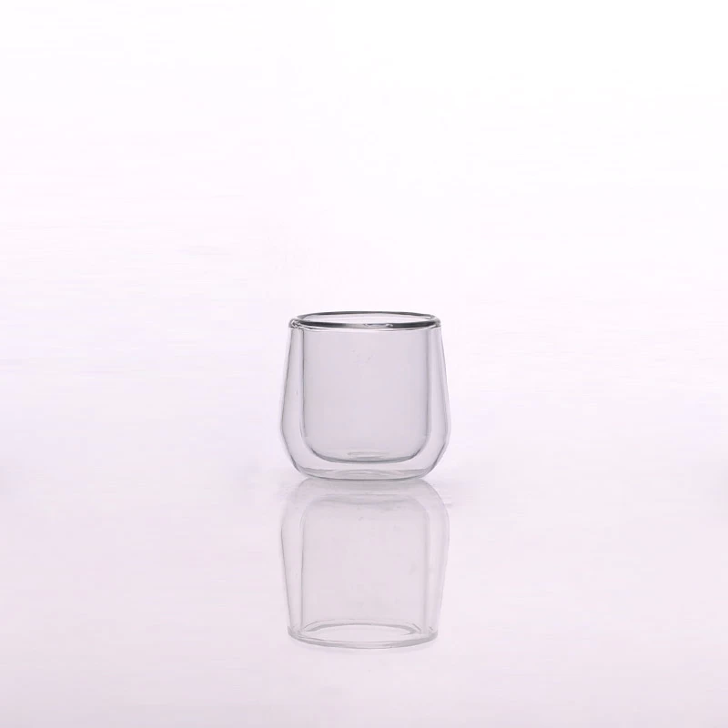Double wall glass tea cup