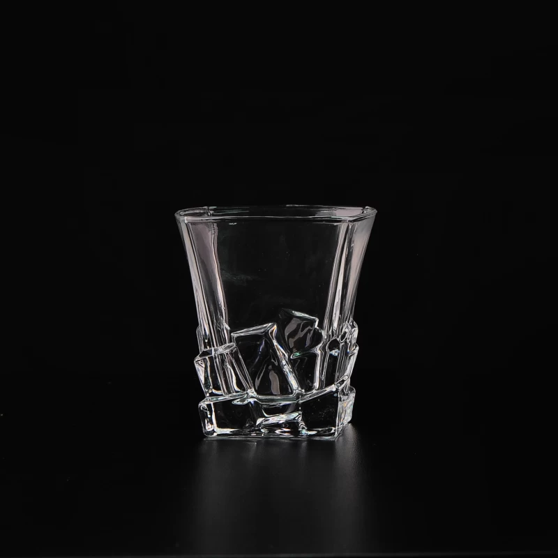 high white square whisky glass