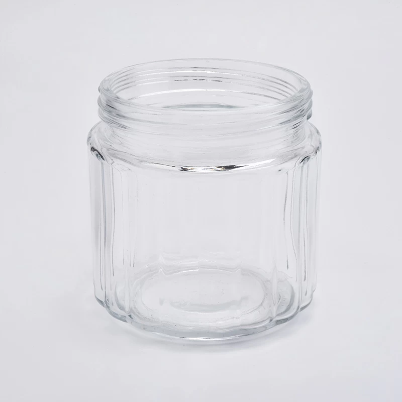 Clear Glass candle holder with lid candle jar for candle making 