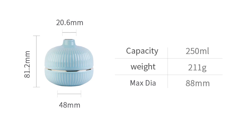 250ml ceramic diffuser bottles onion-shaped design