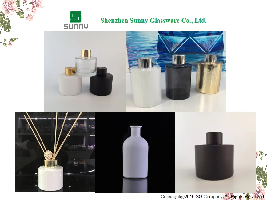 different capacity with different Suface treatment glass diffuser bottle
