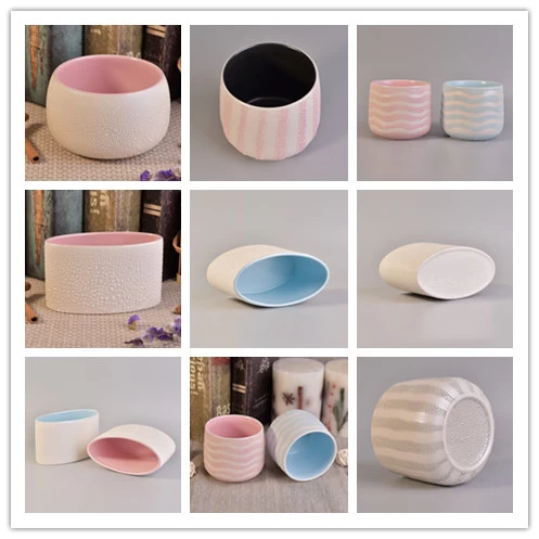 2017 new unique design ceramic candle holders