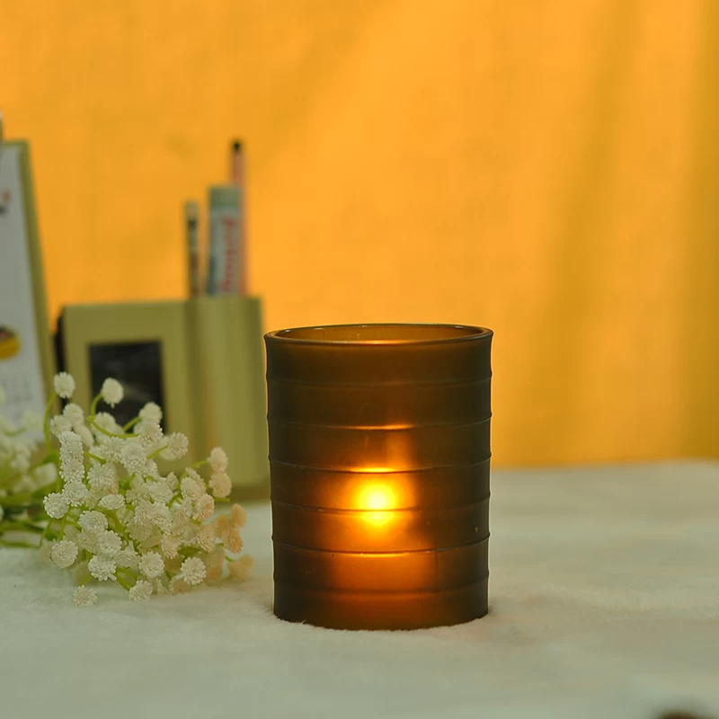 colored glass candle cover 
