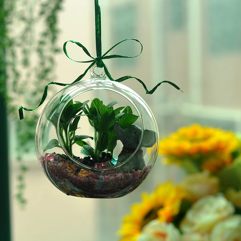 Borosilicate hanging glass ball landscape