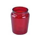 red candle jar