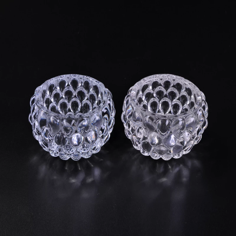 Small cute crystal clear glass votive candle holder wholesale 